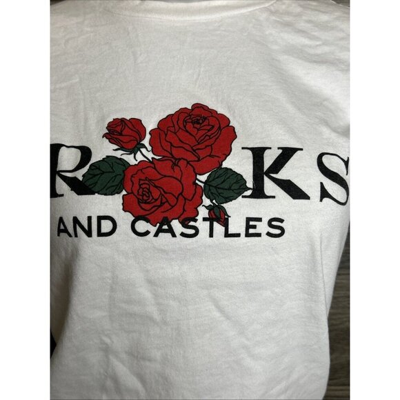 White Crooks & Castles Xs T-shirt With Roses Super Clean. 16” Across Chest - Picture 2 of 7